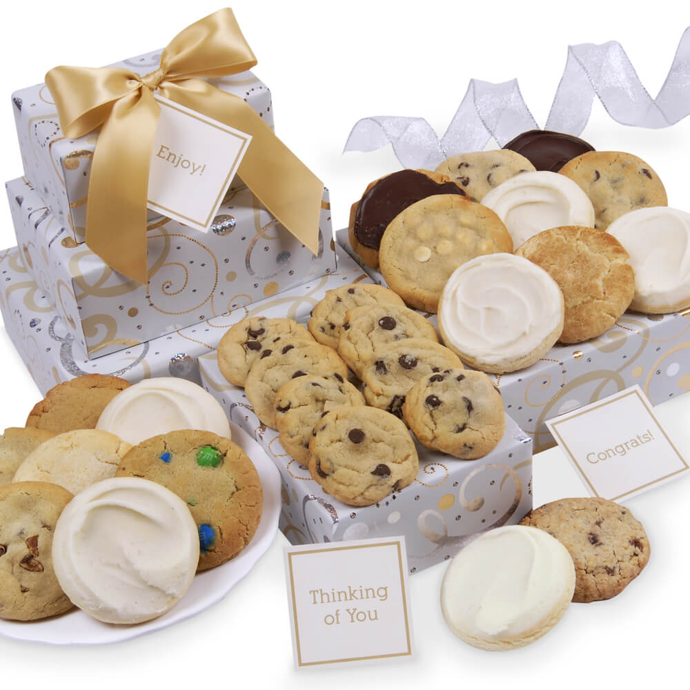 Holiday Cookie Trio | Assorted Cookies Gift Boxes | Cookie Bouquets