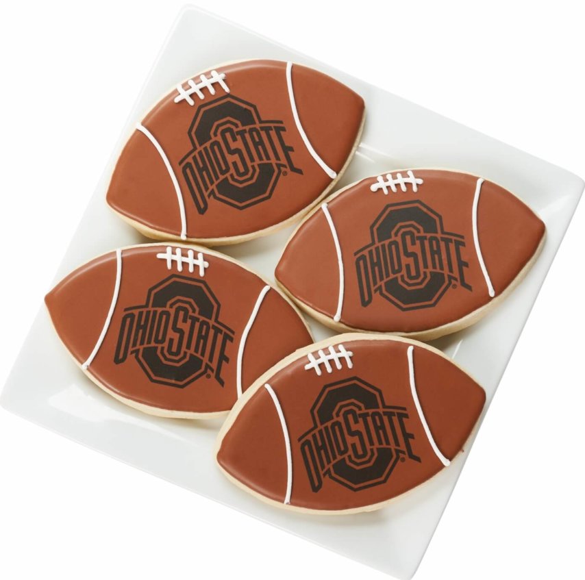 Ohio State University Licensed Large Football Cookies