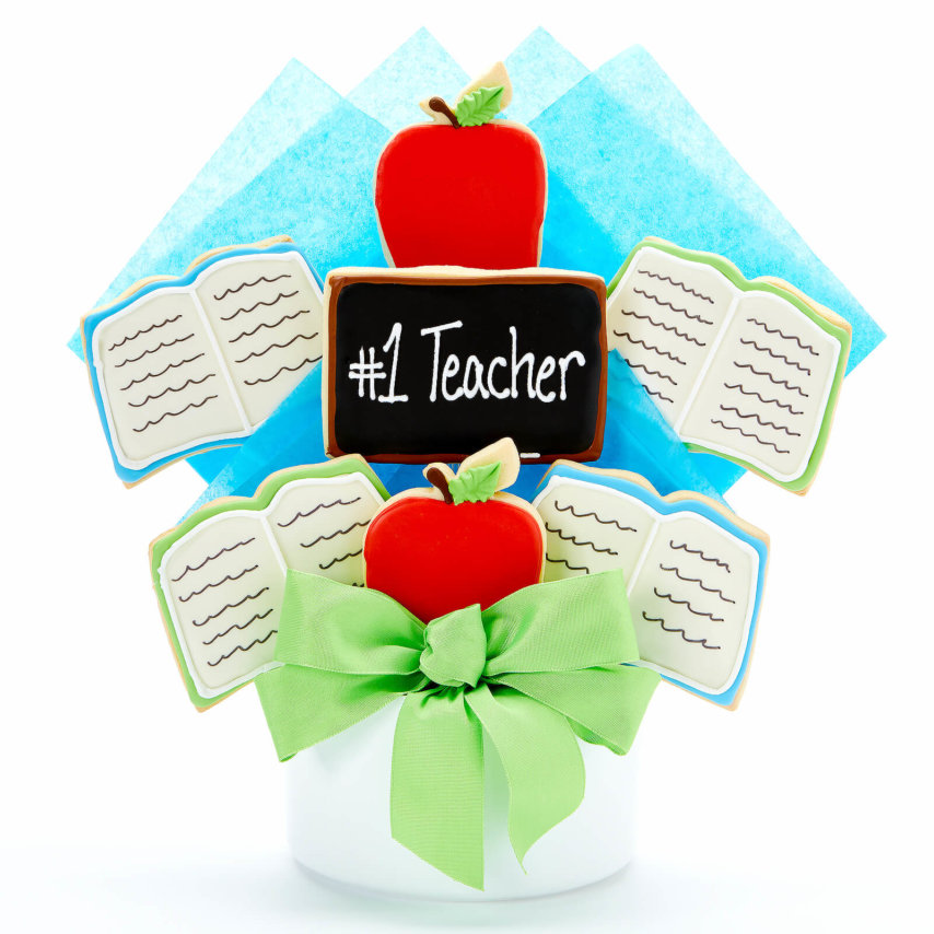 #1 Teacher Decorated Cookie Bouquet