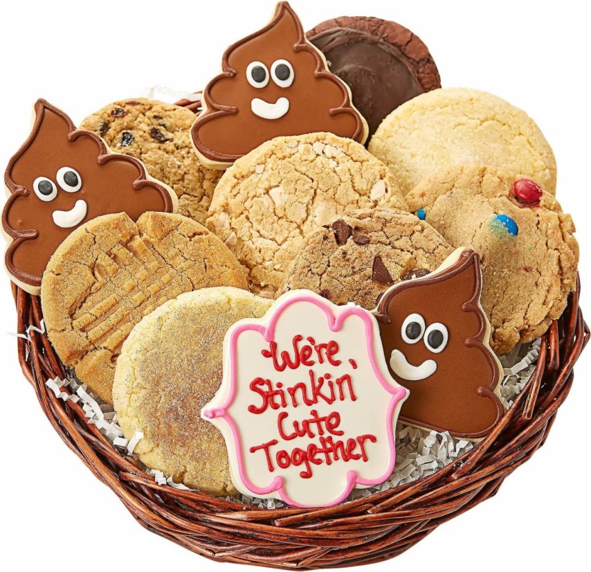 "Cute Together" Emoji Cookie Basket
