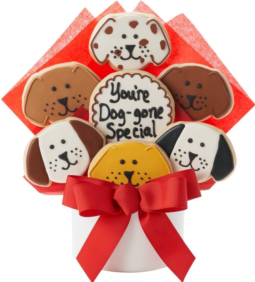 Dog-gone Special Dog Cutout Cookie Bouquet