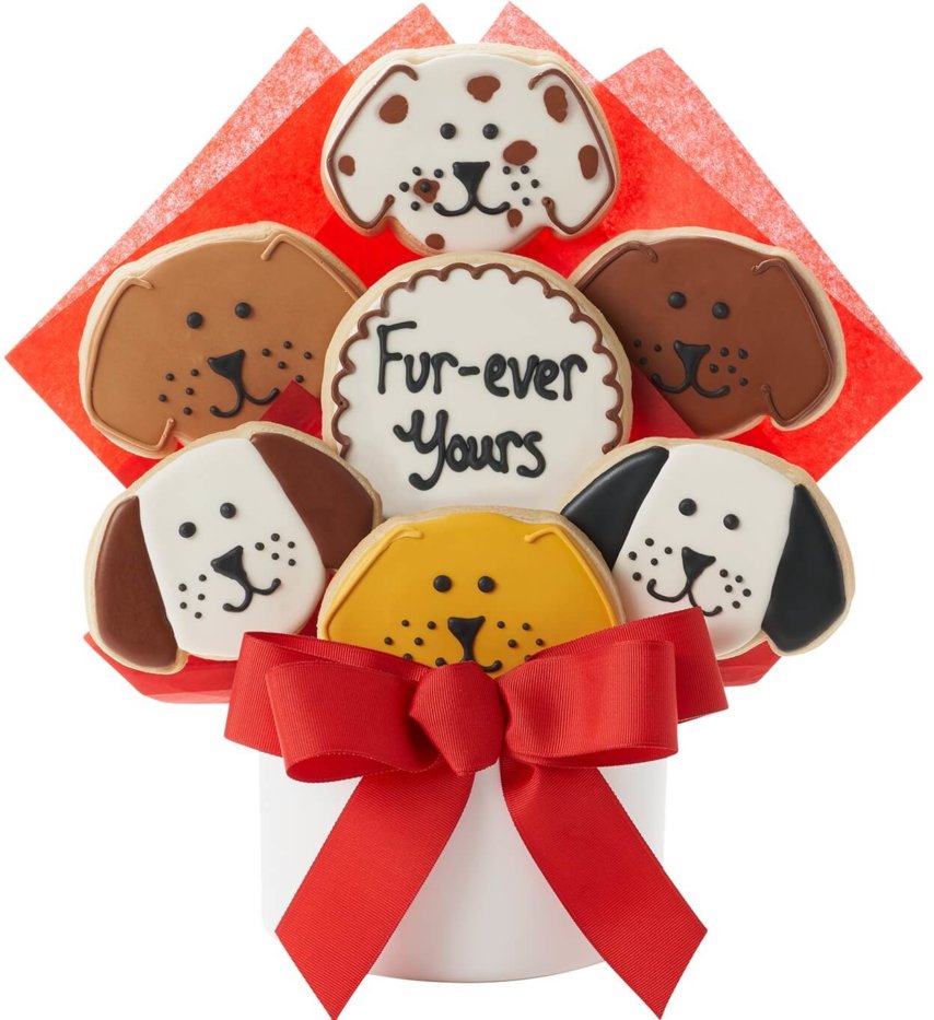 Fur-ever Yours Dog Cutout Cookie Bouquet