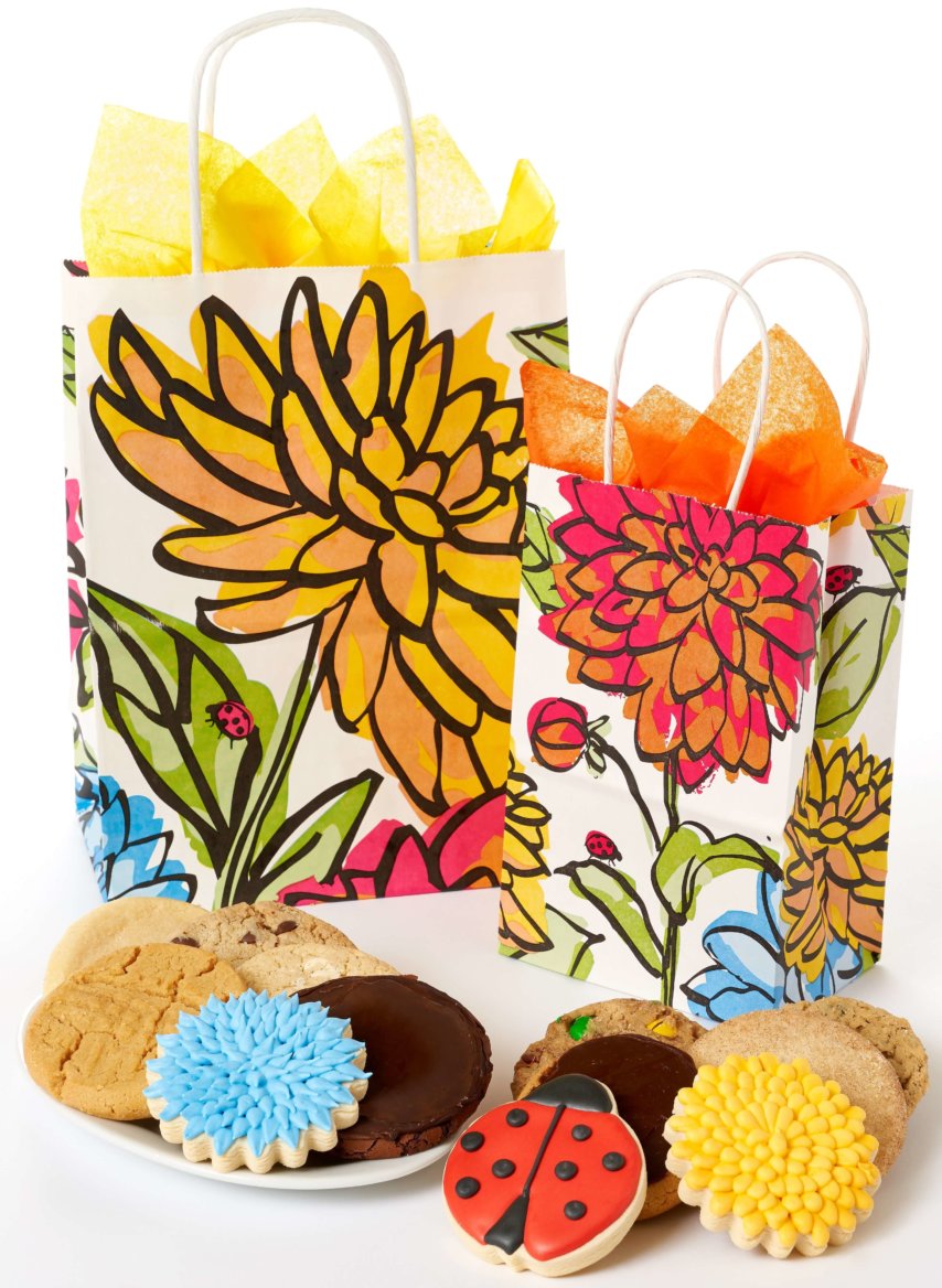 Vibrant Floral Cookie Bags