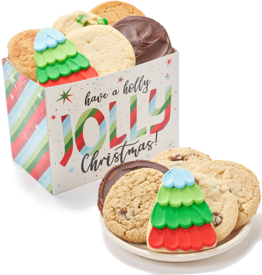 Holly Jolly Christmas Tree Cookie Box