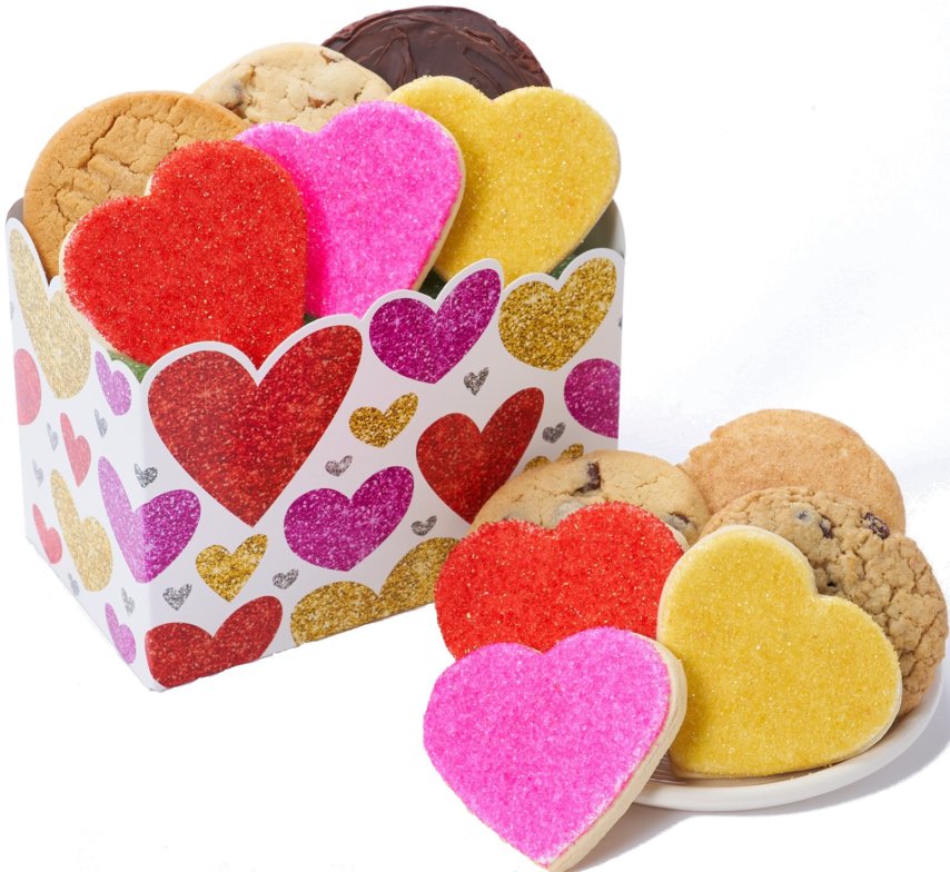 Sparkle Hearts Cookie Box