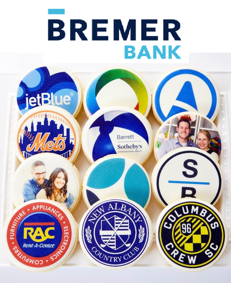 Bremer Bank Gift Box With All Logo Cookies