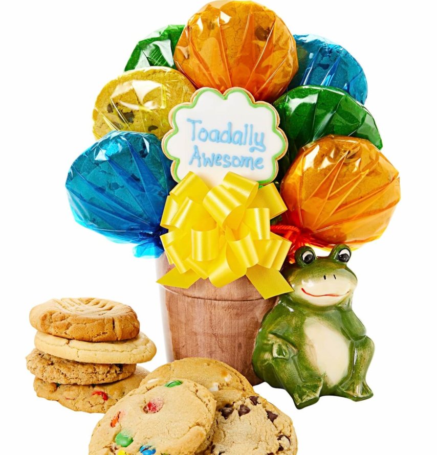 Toadally Awesome Frog Cookie Bouquet