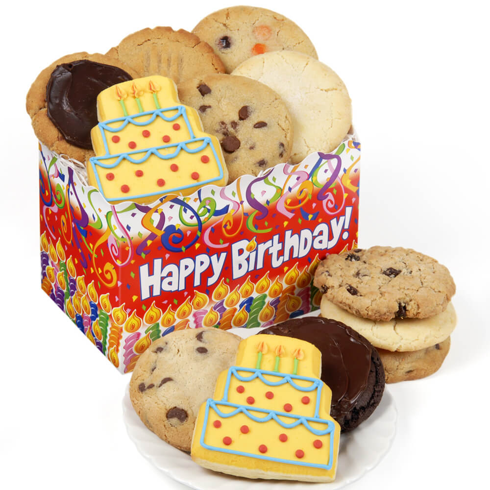 Birthday Cake Cookie Box - Cookie Bouquets