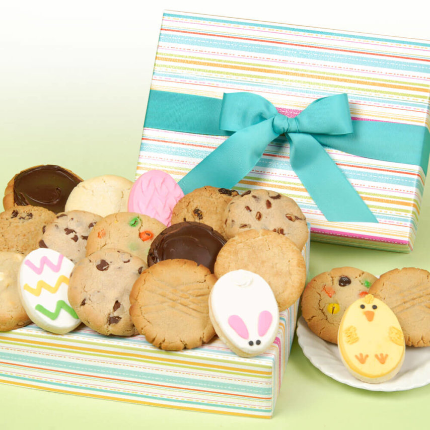 Easter Stripes Cookie Box