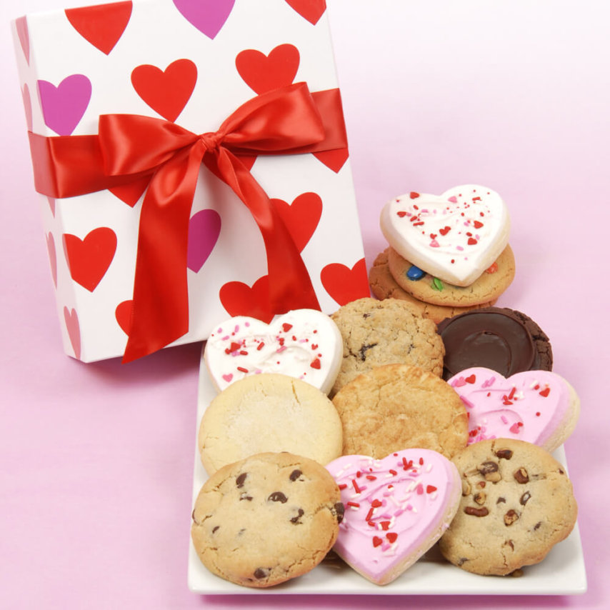 Decorative Hearts Cookie Box