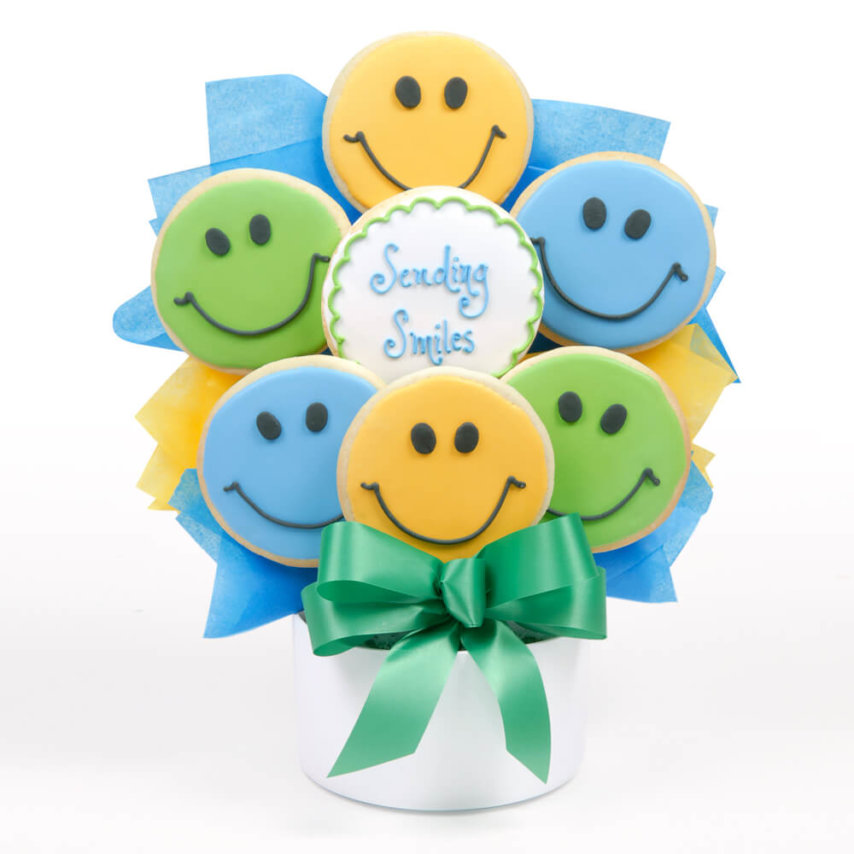 Sending Smiles Cutout Cookie Bouquet
