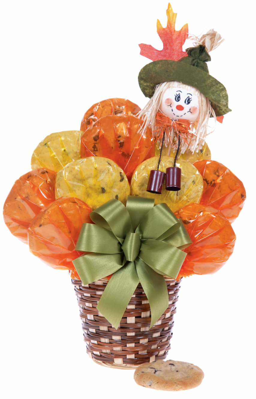 Scarecrow Basket Cookie Bouquet