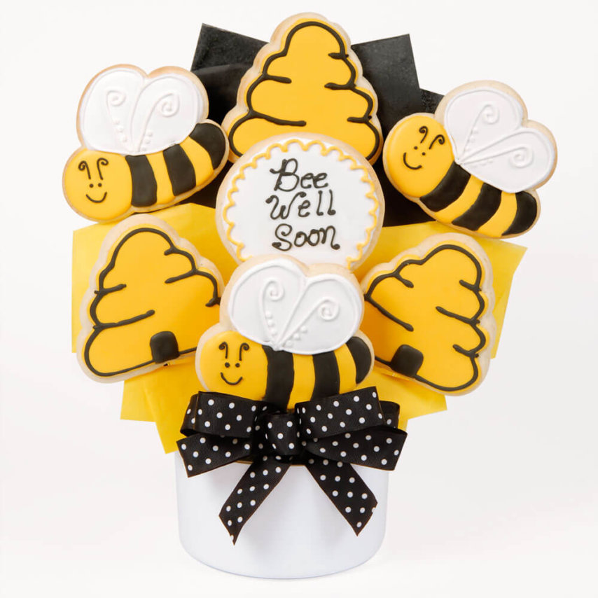 Bee Well Soon Cutout Cookie Bouquet