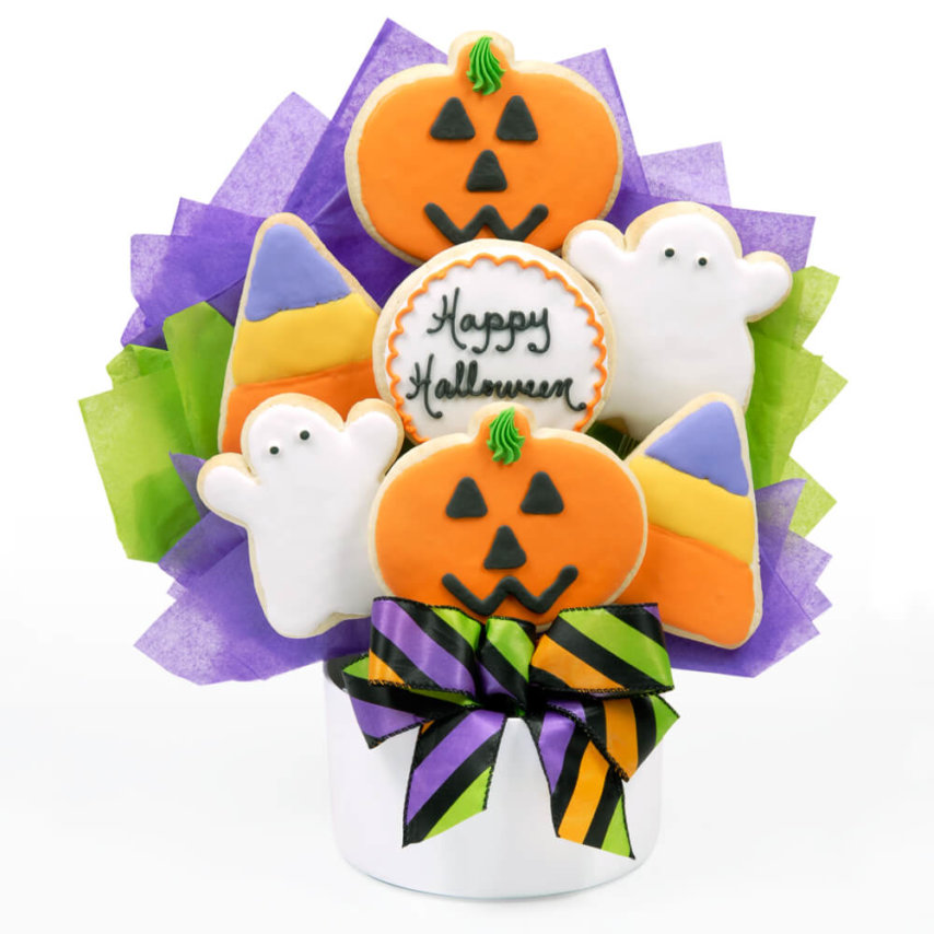 Happy Halloween Cutout Cookie Bouquet