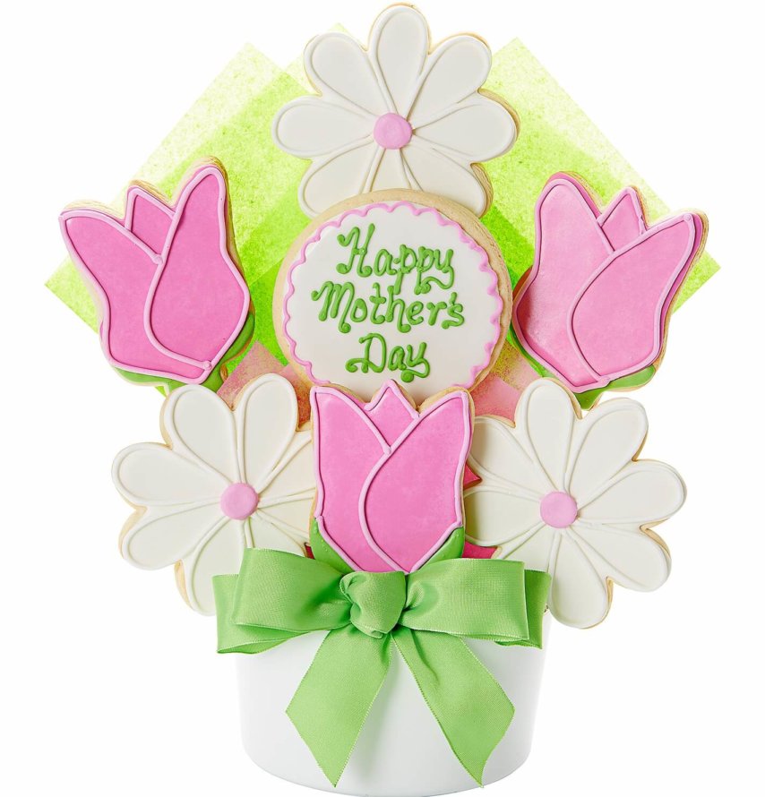 Tulips and Daisies Cutout Cookie Bouquet