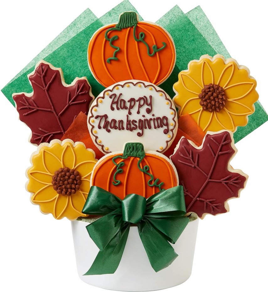 Happy Thanksgiving Cutout Cookie Bouquet