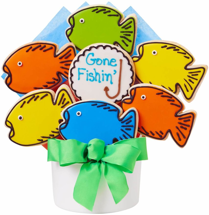 Gone Fishin' Decorated Cookie Bouquet