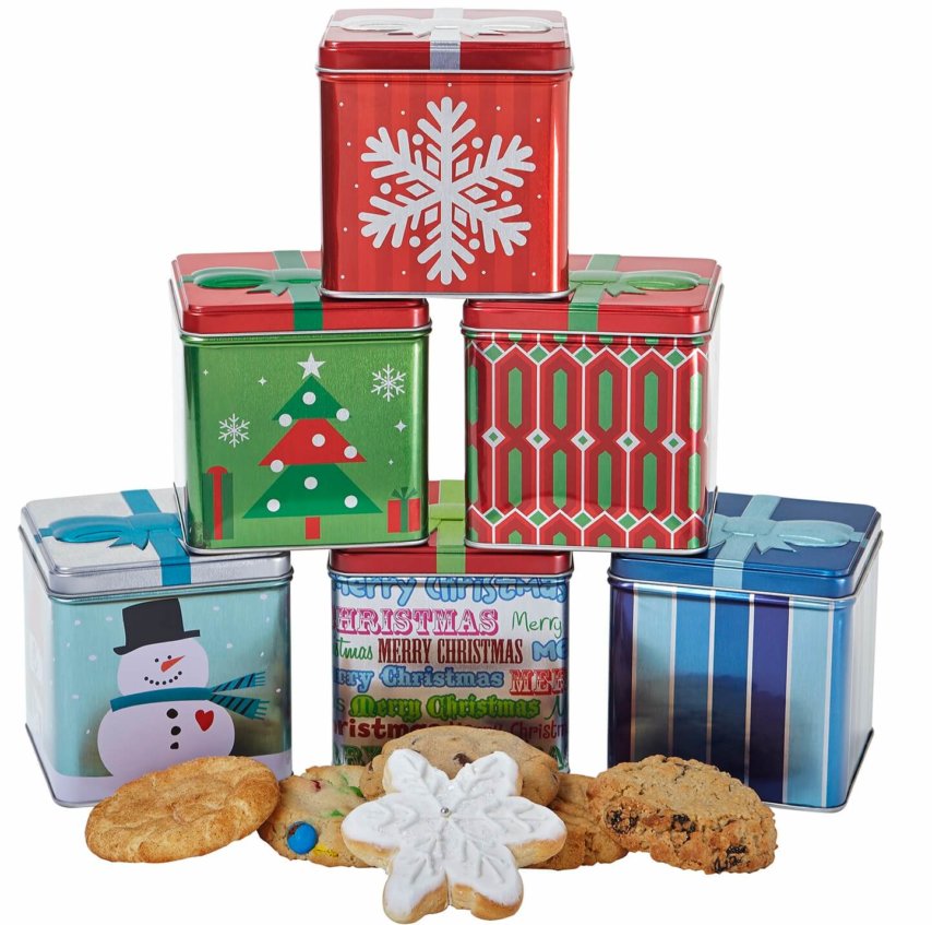 Holiday Package Cookie Tin