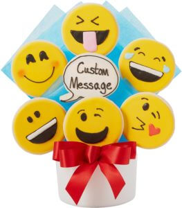 Custom Emoji Cutout Cookie Bouquet