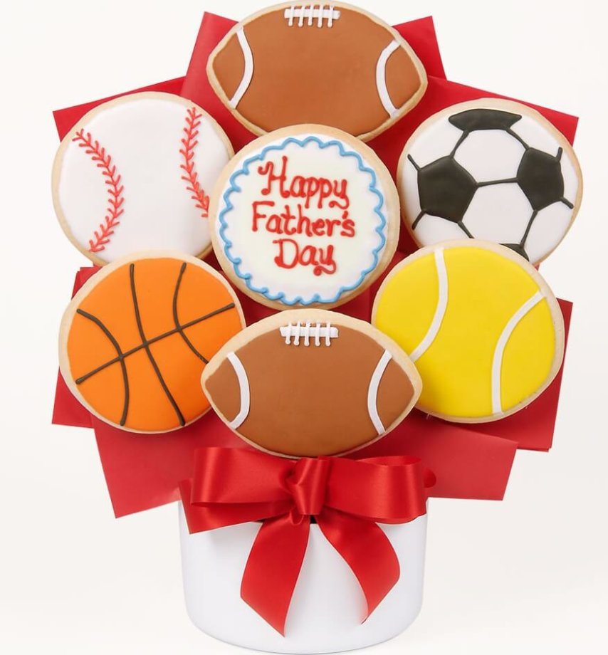 Sports Dad Decorated Cookie Bouquet