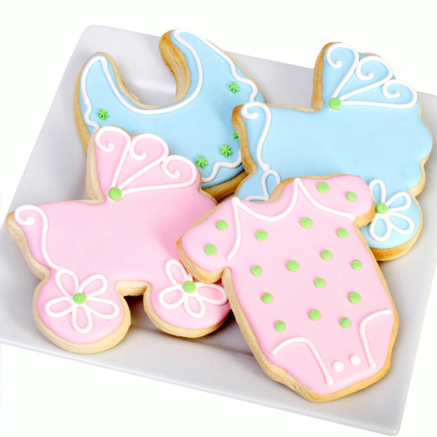 New Baby Cutout Cookie Favors
