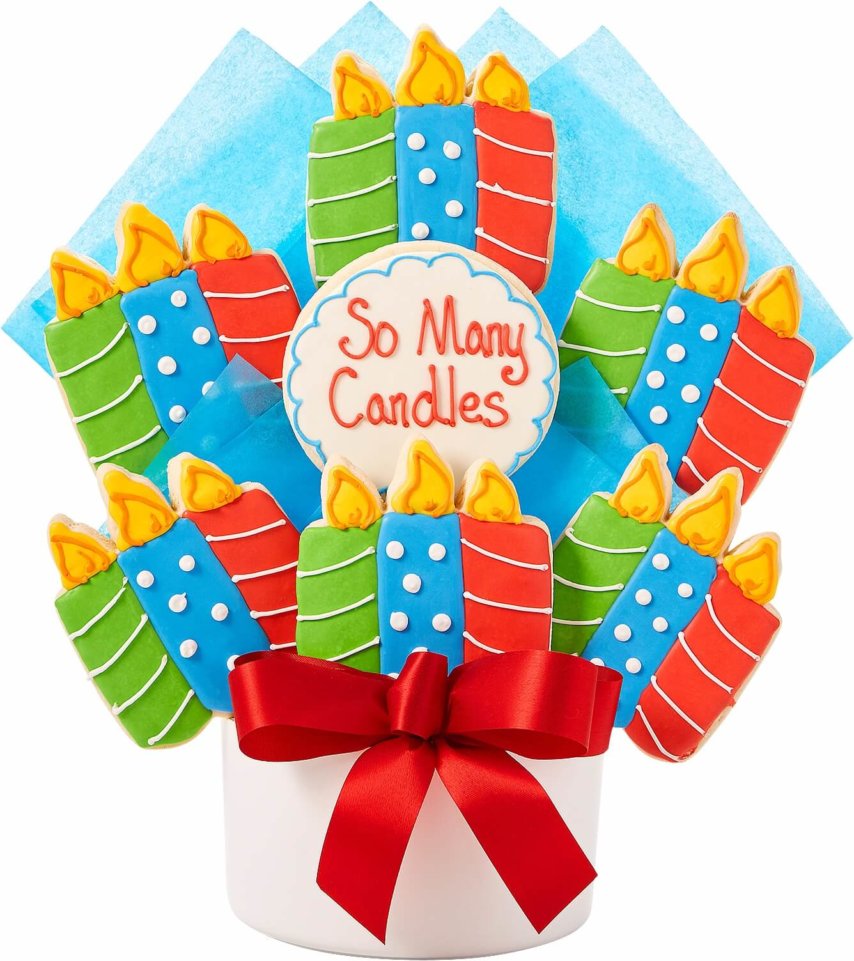 So Many Candles Cutout Cookie Bouquet