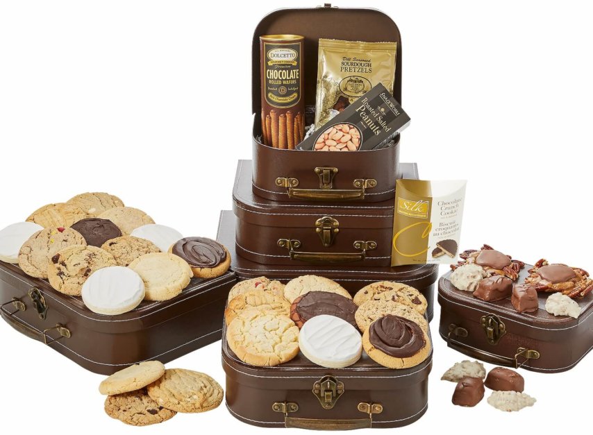 Gourmet Luggage Gift Tower