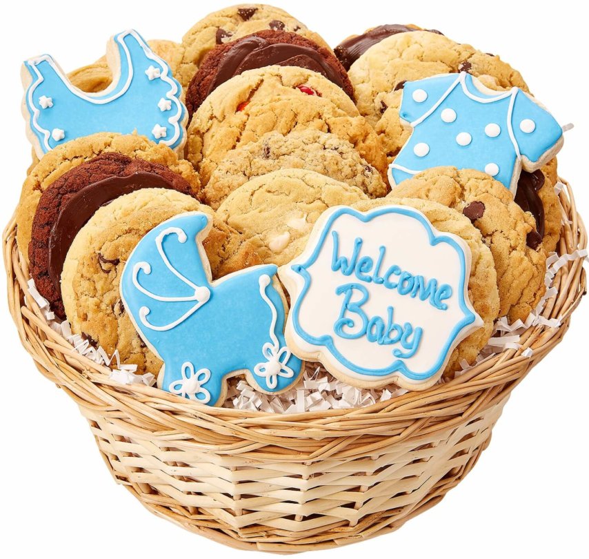 Welcome Baby Boy Cookie Basket