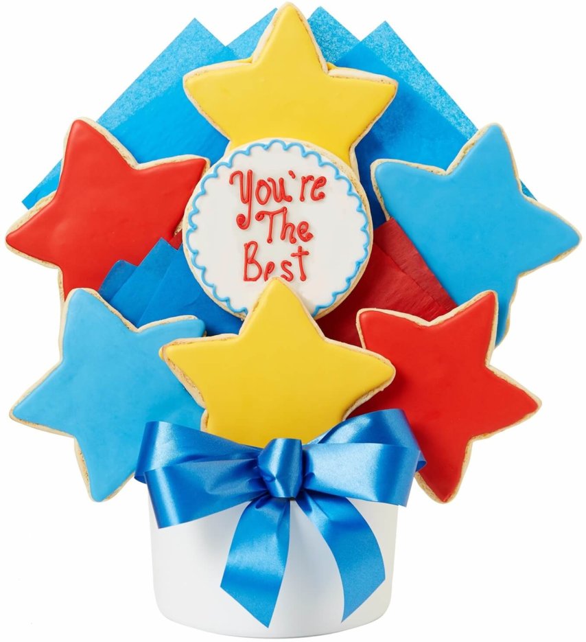 "You're the Best" Decorated Cutout Cookie Bouquet