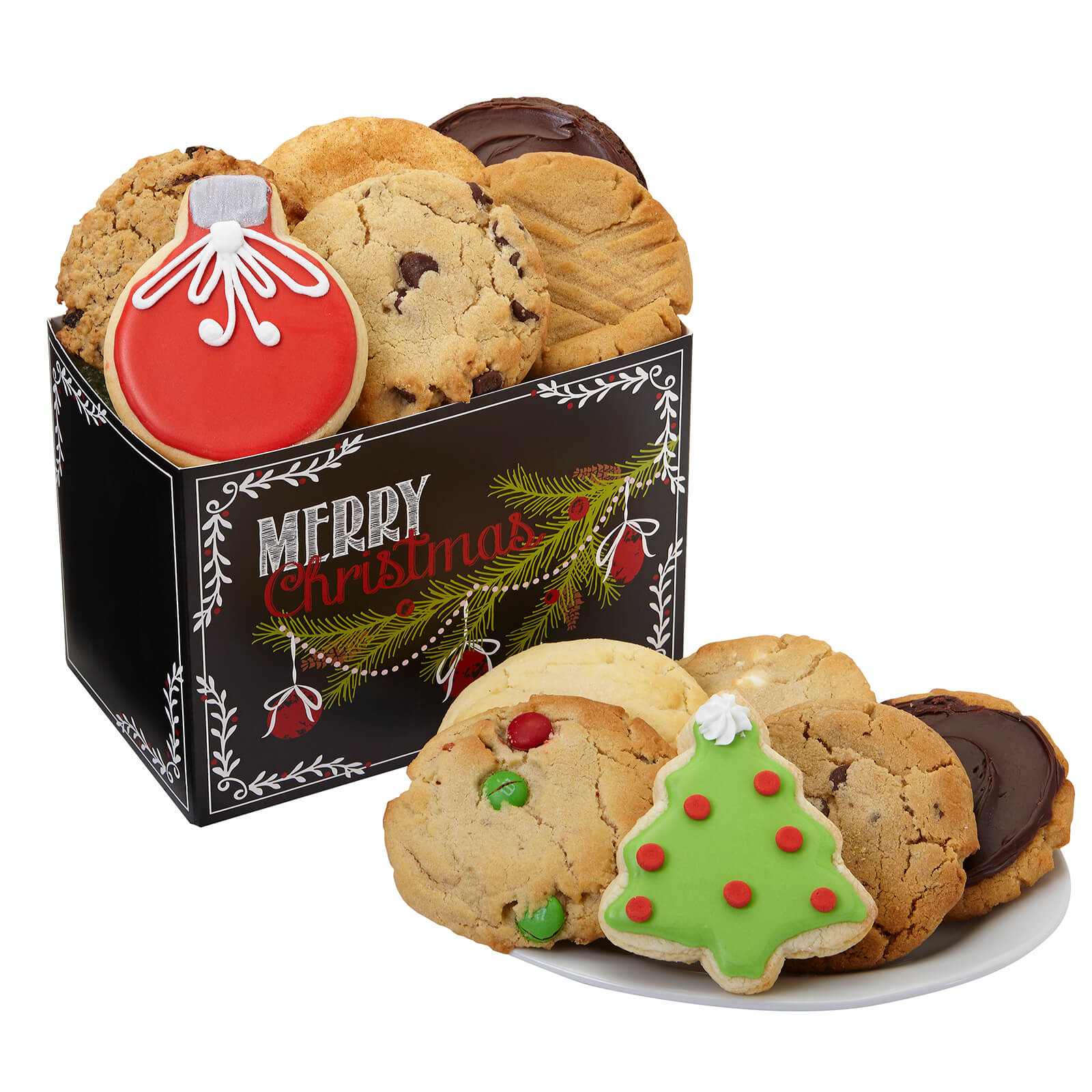 Christmas Cookie Variety Box | Box of Christmas Cookies | Cookie Bouquets