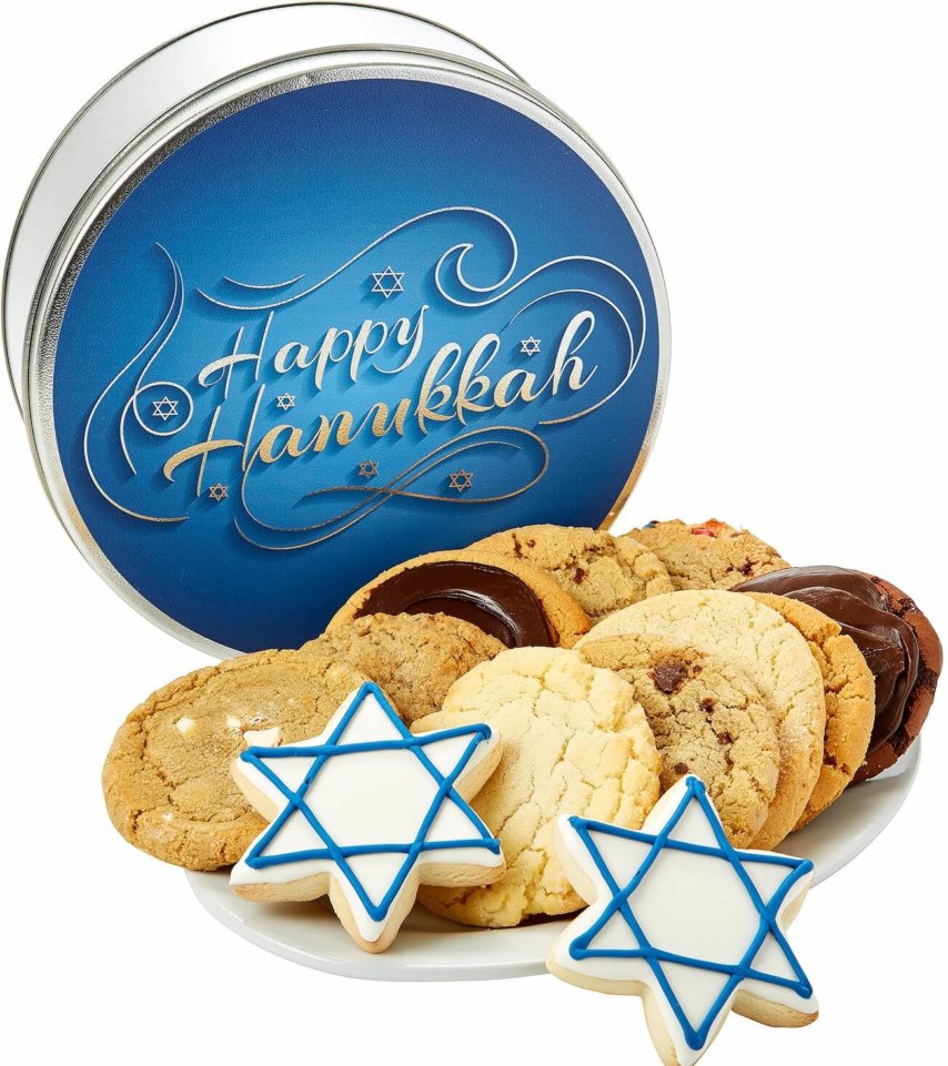 Hanukkah Cookie Tin - Cookie Bouquets