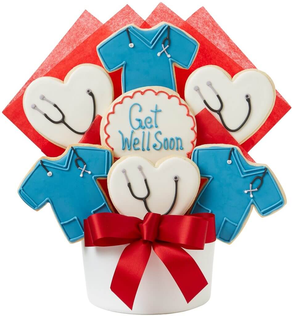 Get Well Soon Cutout Cookie Bouquet - Cookie Bouquets