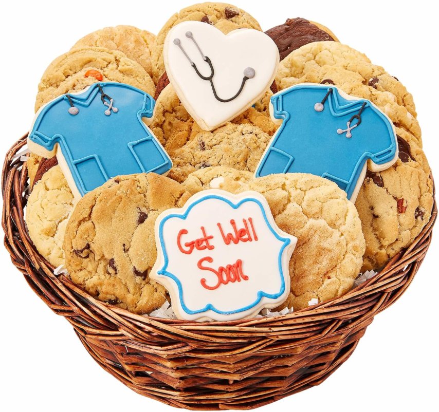 Get Well Soon Cookie Basket - Cookie Bouquets