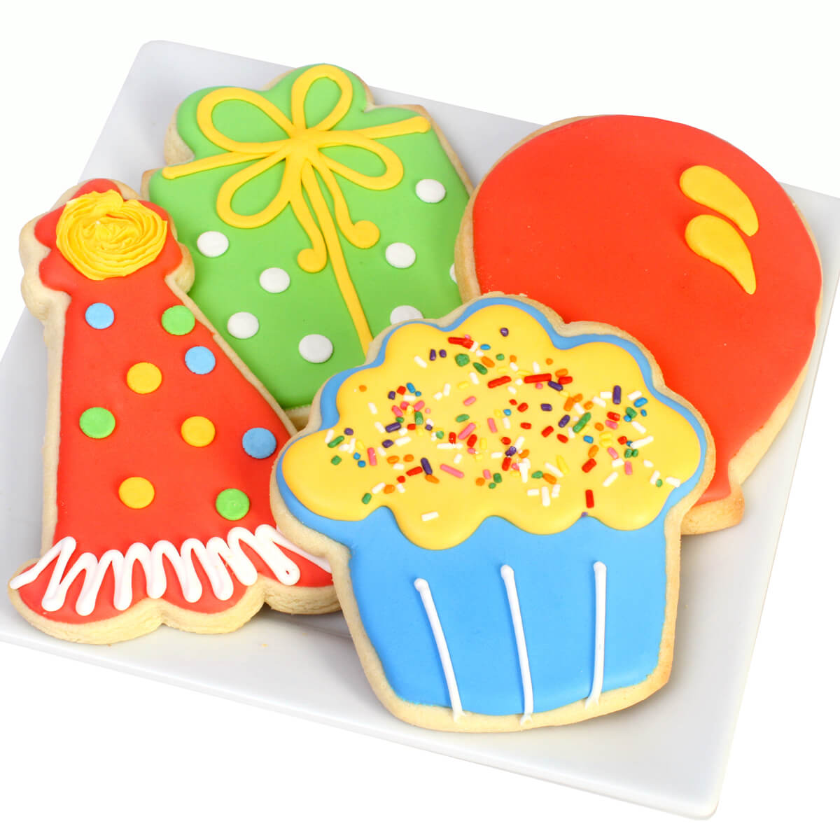 Happy Birthday Favor Cutout Cookie Favors - Cookie Bouquets