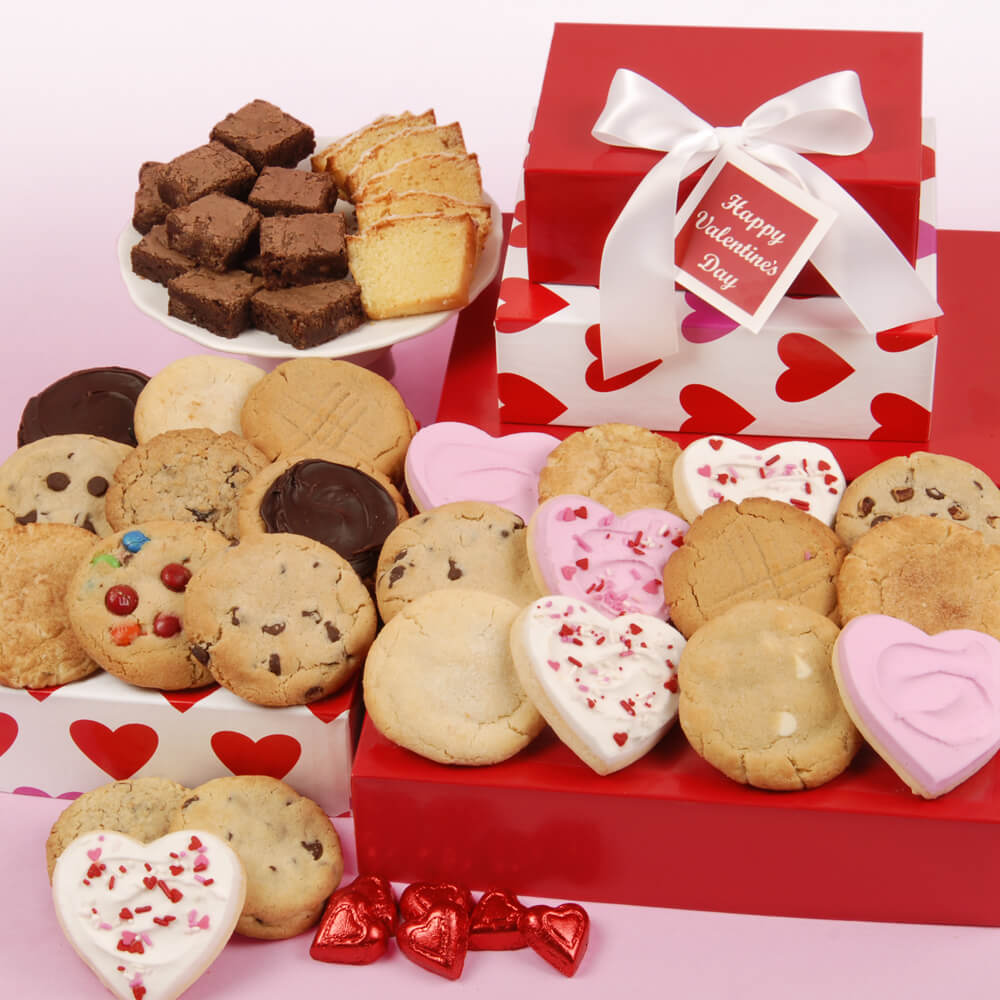 Deluxe Valentine Hearts Trio - Cookie Bouquets